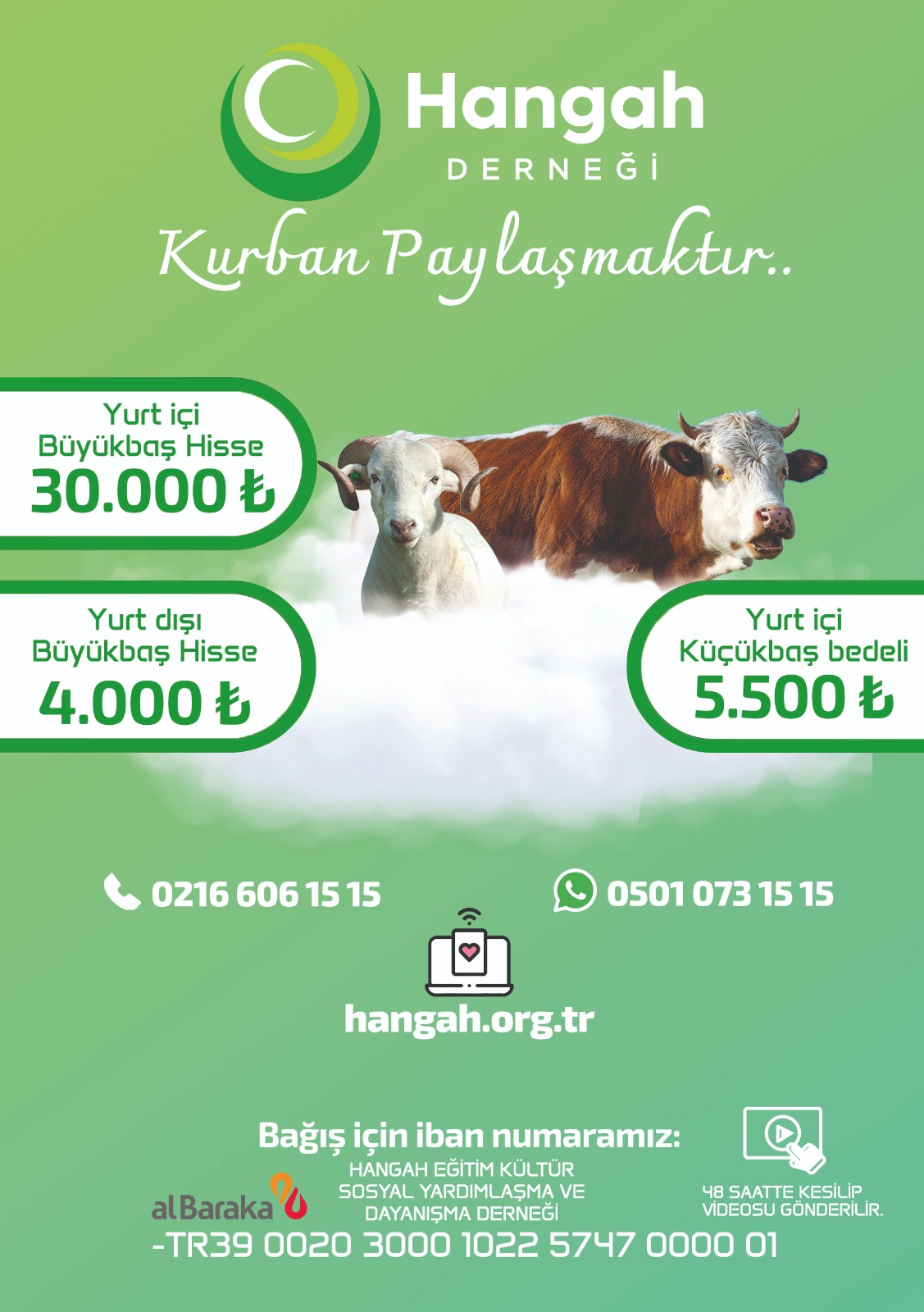 2026 Kurban Bağışı Fiyatları | Yurt İçi & Yurt Dışı Vekaletle Kurban | Hangah Derneği